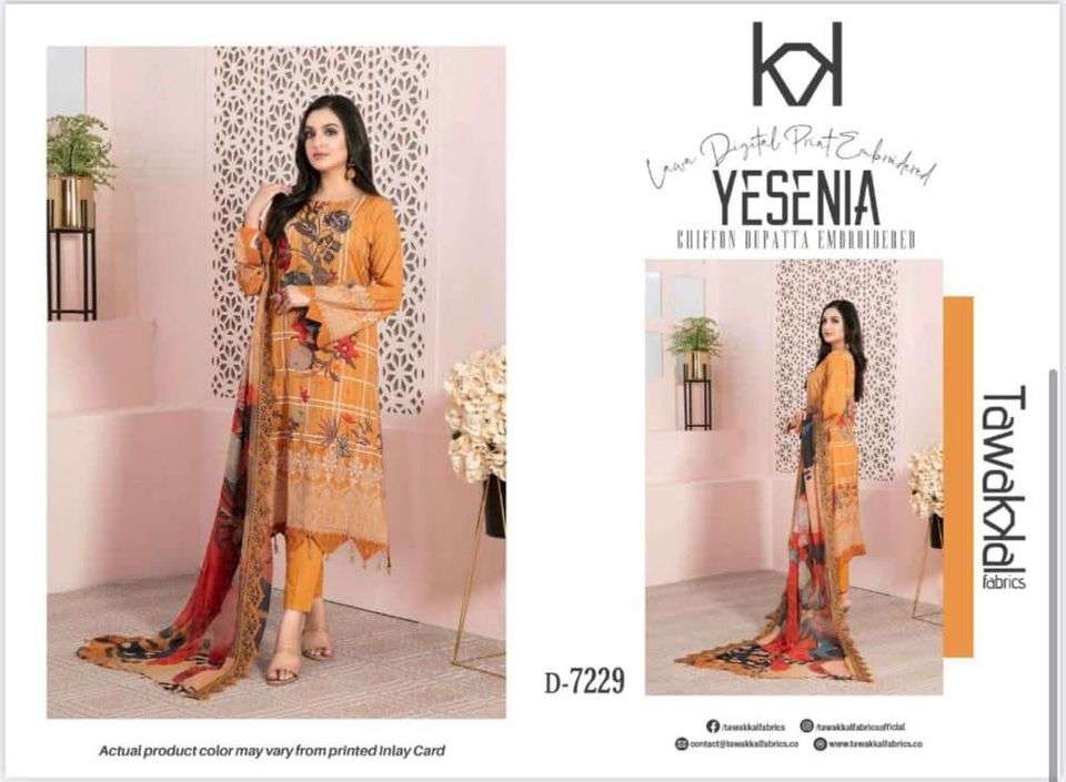  Tawakkal YESENIA Embroidered Chiffon Dupatta Collection 2022